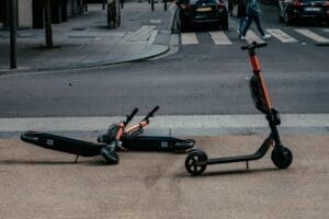 Electric scooter accident